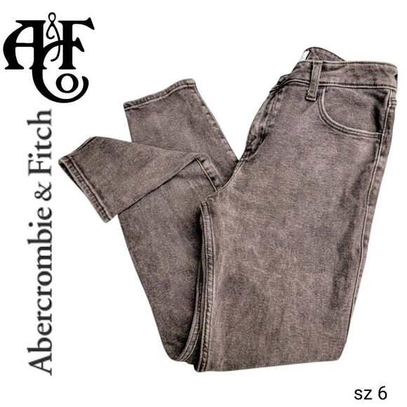 Abercrombie & Fitch Faded Black Premium Denim The High Rise Skinny Jeans - Picture 2 of 10